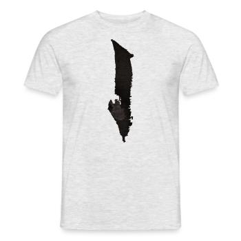 Stroke - Brush INK - Men's T-Shirt - heather grey - Front - AI Model Male 178 dark (178cm)