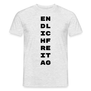 Endlich Freitag Party Feiern Trinken Geschenk - Männer T-Shirt - Grau meliert - Vorne - AI Model Male 178 dark (178cm)