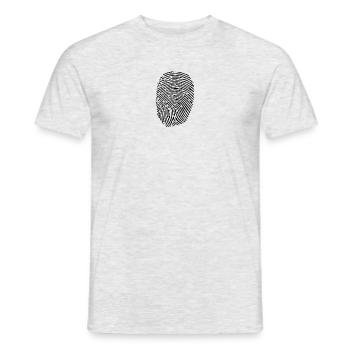 empreinte digitale - T-shirt homme - gris chiné - Devant - AI Model Male 178 dark (178cm)
