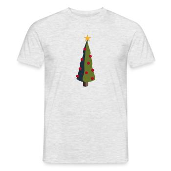 arbre de Noël - T-shirt homme - gris chiné - Devant - AI Model Male 178 dark (178cm)
