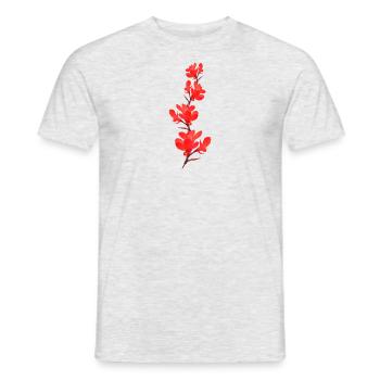 Flower Tube Red Flowers - Men's T-Shirt - heather grey - Front - AI Model Male 178 dark (178cm)
