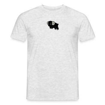 Ganzes kindliches Widder-Logo - Männer T-Shirt - Grau meliert - Vorne - AI Model Male 178 dark (178cm)