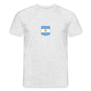Argentinien - Brusttasche - Männer T-Shirt - Grau meliert - Vorne - AI Model Male 178 dark (178cm)