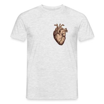 Das Herz - Männer T-Shirt - Grau meliert - Vorne - AI Model Male 178 dark (178cm)