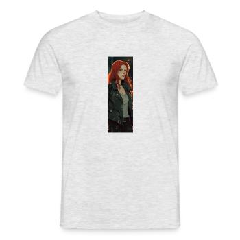 Nyck – Shadow of Evil (Character) - Men's T-Shirt - heather grey - Front - AI Model Male 178 dark (178cm)
