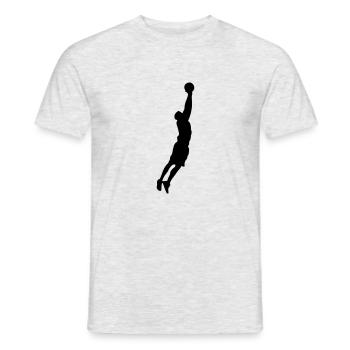 basketballer silhouette - Männer T-Shirt - Grau meliert - Vorne - AI Model Male 178 dark (178cm)