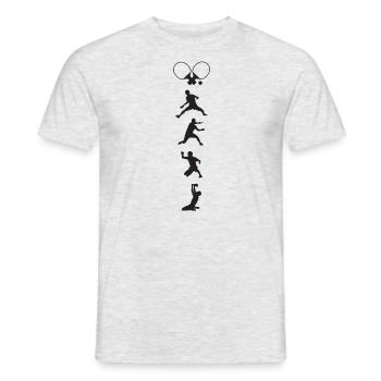 Tischtennisschläger Topspin Tischtennisspieler - Männer T-Shirt - Grau meliert - Vorne - AI Model Male 178 dark (178cm)