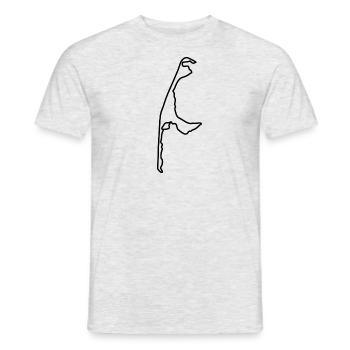 Island of Sylt - Contour (black) - Men's T-Shirt - heather grey - Front - AI Model Male 178 dark (178cm)