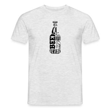 Bierflasche - Männer T-Shirt - Grau meliert - Vorne - AI Model Male 178 dark (178cm)