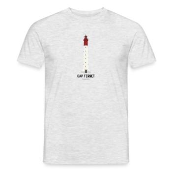 CAP FERRET Local Only - T-shirt homme - gris chiné - Devant - AI Model Male 178 dark (178cm)