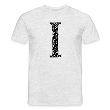 I - T-shirt homme - gris chiné - Devant - AI Model Male 178 dark (178cm)