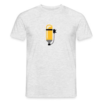 Volunteer Fire Department - Cadeau de protection respiratoire - T-shirt homme - gris chiné - Devant - AI Model Male 178 dark (178cm)