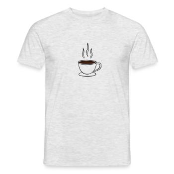 Kaffee - Männer T-Shirt - Grau meliert - Vorne - AI Model Male 178 dark (178cm)