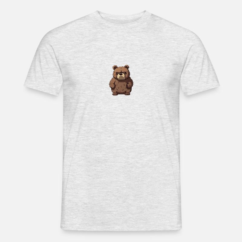 Grimmiger Bär - Männer T-Shirt - Grau meliert