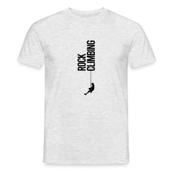 Felsklettern - Männer T-Shirt - Grau meliert - Vorne - AI Model Male 178 dark (178cm)