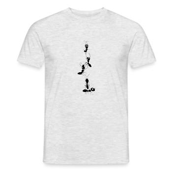 Fourmis - T-shirt homme - gris chiné - Devant - AI Model Male 178 dark (178cm)