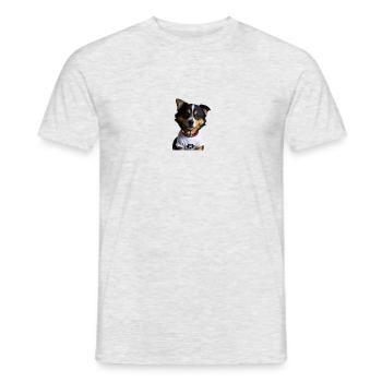 Chien mignon - T-shirt homme - gris chiné - Devant - AI Model Male 178 dark (178cm)