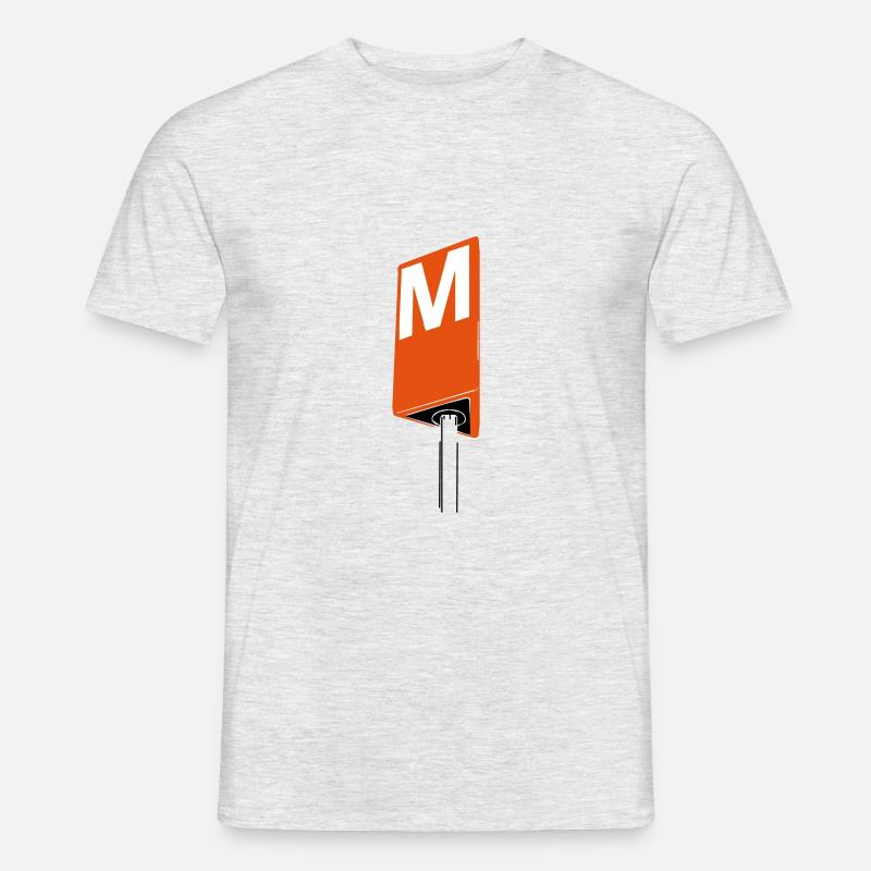 U-Bahn Helsinki - Männer T-Shirt - Grau meliert