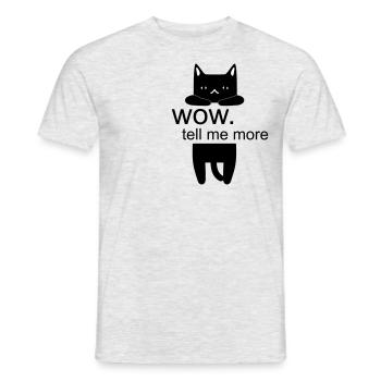 A tell me more - cat - Men's T-Shirt - heather grey - Front - AI Model Male 178 dark (178cm)