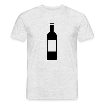 Wein Weinflasche - Männer T-Shirt - Grau meliert - Vorne - AI Model Male 178 dark (178cm)