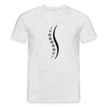 Flower spine grey - Men's T-Shirt - heather grey - Front - AI Model Male 178 dark (178cm)
