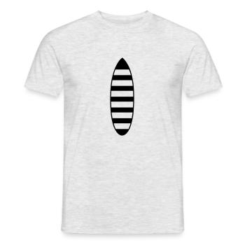 Surfboard - Men's T-Shirt - heather grey - Front - AI Model Male 178 dark (178cm)