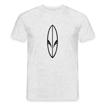 Surfboard - Men's T-Shirt - heather grey - Front - AI Model Male 178 dark (178cm)