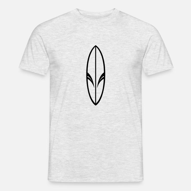 Surfbrett - Männer T-Shirt - Grau meliert