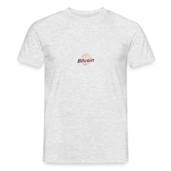 Bitcoin transparent - Männer T-Shirt - Grau meliert - Vorne - AI Model Male 178 dark (178cm)