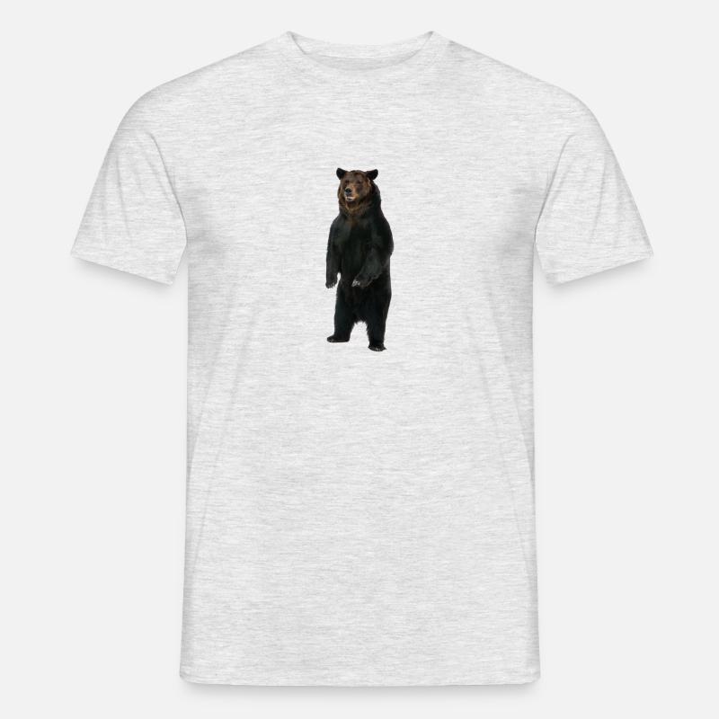 Stehender Bär - Männer T-Shirt - Grau meliert
