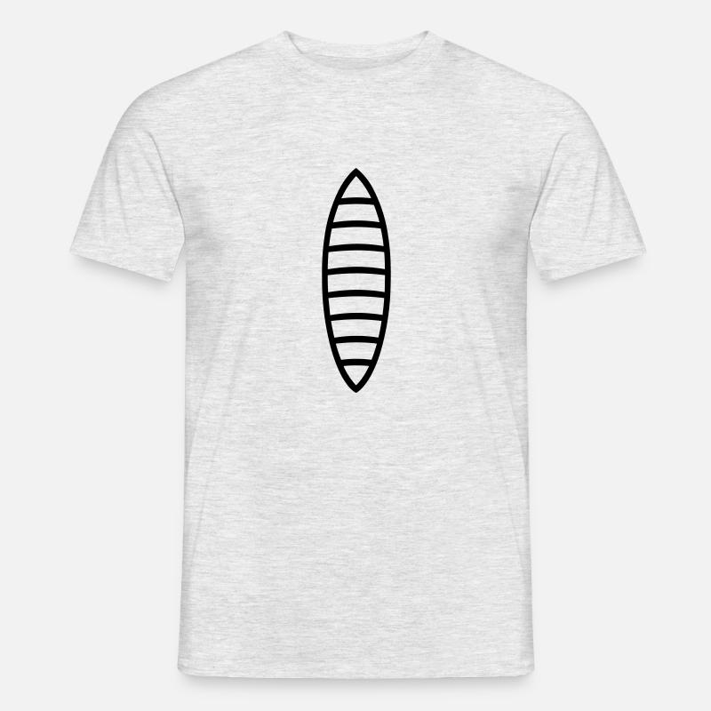 Surfbrett - Männer T-Shirt - Grau meliert
