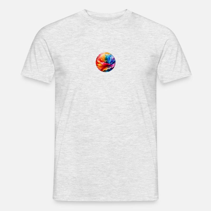 mohn bunt - Männer T-Shirt - Grau meliert