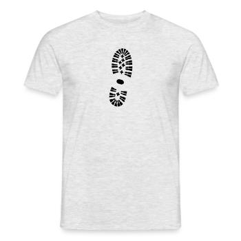 Footprint, shoepriint right (super cheap) - T-shirt homme - gris chiné - Devant - AI Model Male 178 dark (178cm)