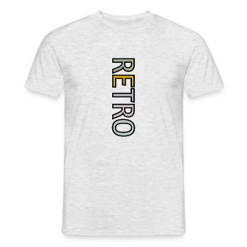 RÉTRO - T-shirt homme - gris chiné - Devant - AI Model Male 178 dark (178cm)