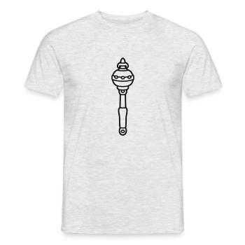 Stab Cool Zepter - Männer T-Shirt - Grau meliert - Vorne - AI Model Male 178 dark (178cm)