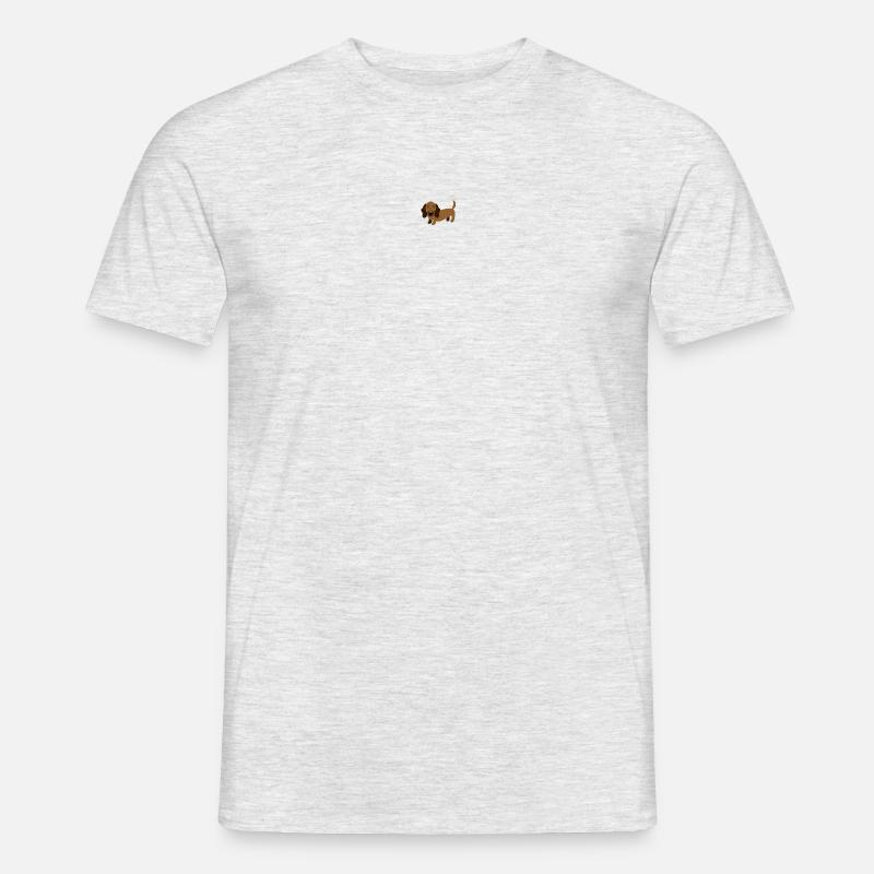 Happy "Dackel" - Männer T-Shirt - Grau meliert