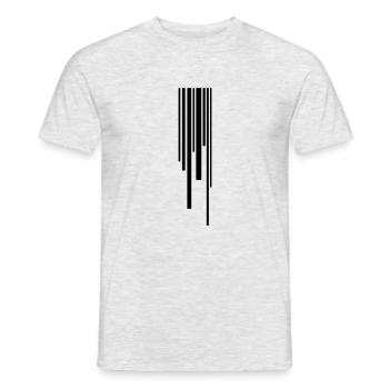 Many strokes pattern - Men's T-Shirt - heather grey - Front - AI Model Male 178 dark (178cm)