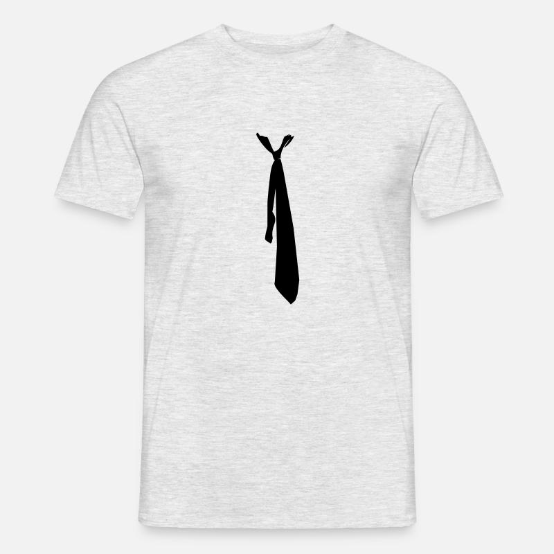 Schlips - Krawatte - Männer T-Shirt - Grau meliert