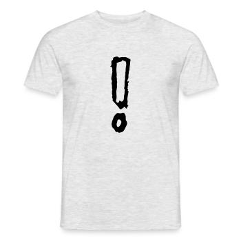 ausrufezeichen - Männer T-Shirt - Grau meliert - Vorne - AI Model Male 178 dark (178cm)