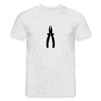 Pinces / outils - T-shirt homme - gris chiné - Devant - AI Model Male 178 dark (178cm)