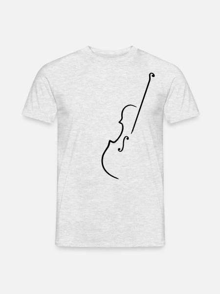 halbe Geige half - Männer T-Shirt - Grau meliert