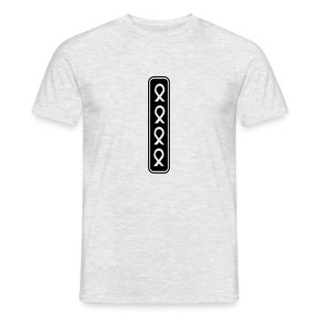 VIH SIDA CANCER DEUIL SOUVENIR RIBBON - T-shirt homme - gris chiné - Devant - AI Model Male 178 dark (178cm)