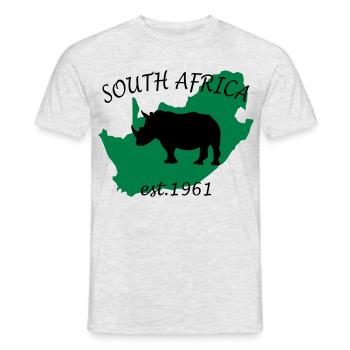 South Africa Design - Men's T-Shirt - heather grey - Front - AI Model Male 178 dark (178cm)