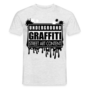 Underground graffitis flex - T-shirt homme - gris chiné - Devant - AI Model Male 178 dark (178cm)
