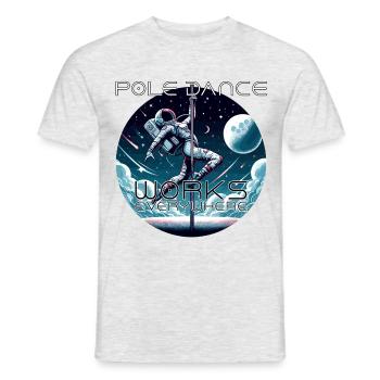 Pole Dance Astronautin Poledance Geschenk - Männer T-Shirt - Grau meliert - Vorne - AI Model Male 178 dark (178cm)