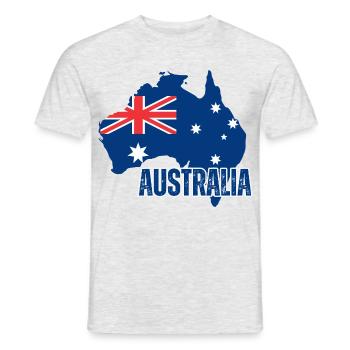 Australische Flagge, Australischer Stolz - Männer T-Shirt - Grau meliert - Vorne - AI Model Male 178 dark (178cm)