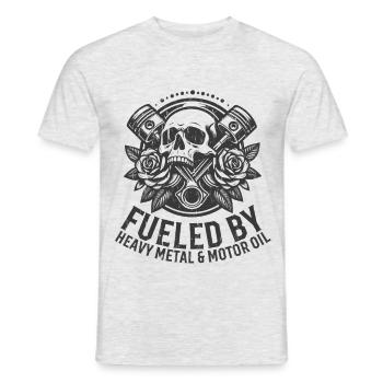 Lustige Musik Heavy Metal Auto Zitat - Männer T-Shirt - Grau meliert - Vorne - AI Model Male 178 dark (178cm)