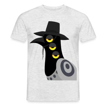 Dämonischer Vogel skeptisch - Männer T-Shirt - Grau meliert - Vorne - AI Model Male 178 dark (178cm)