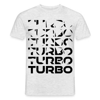Mosaïque turbo - T-shirt homme - gris chiné - Devant - AI Model Male 178 dark (178cm)