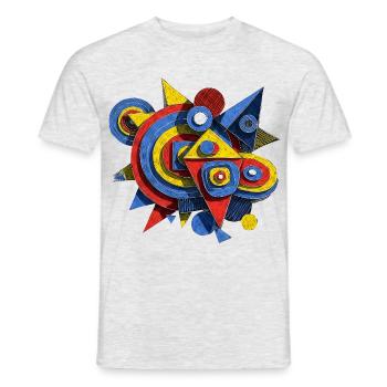 Art Motif Modern Abstract - Men's T-Shirt - heather grey - Front - AI Model Male 178 dark (178cm)
